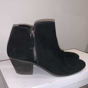 FRYE JUDY BLACK SUEDE LEATHER BOOTIES SIZE 9.5
